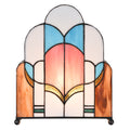 Tiffany Tafellamp 30x4x25 cm Wit Roze Glas Tiffany Bureaulamp