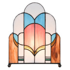 Tiffany Tafellamp 30x4x25 cm Wit Roze Glas Tiffany Bureaulamp