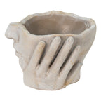 Bloempot Hoofd Ø 11x11 cm Beige Steen plantenpot