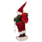 Kerstdecoratie Beld Kerstman 13x10x28 cm Rood Textiel