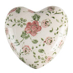 Decoratie 11x4 cm Roze Beige Keramiek Bloemen