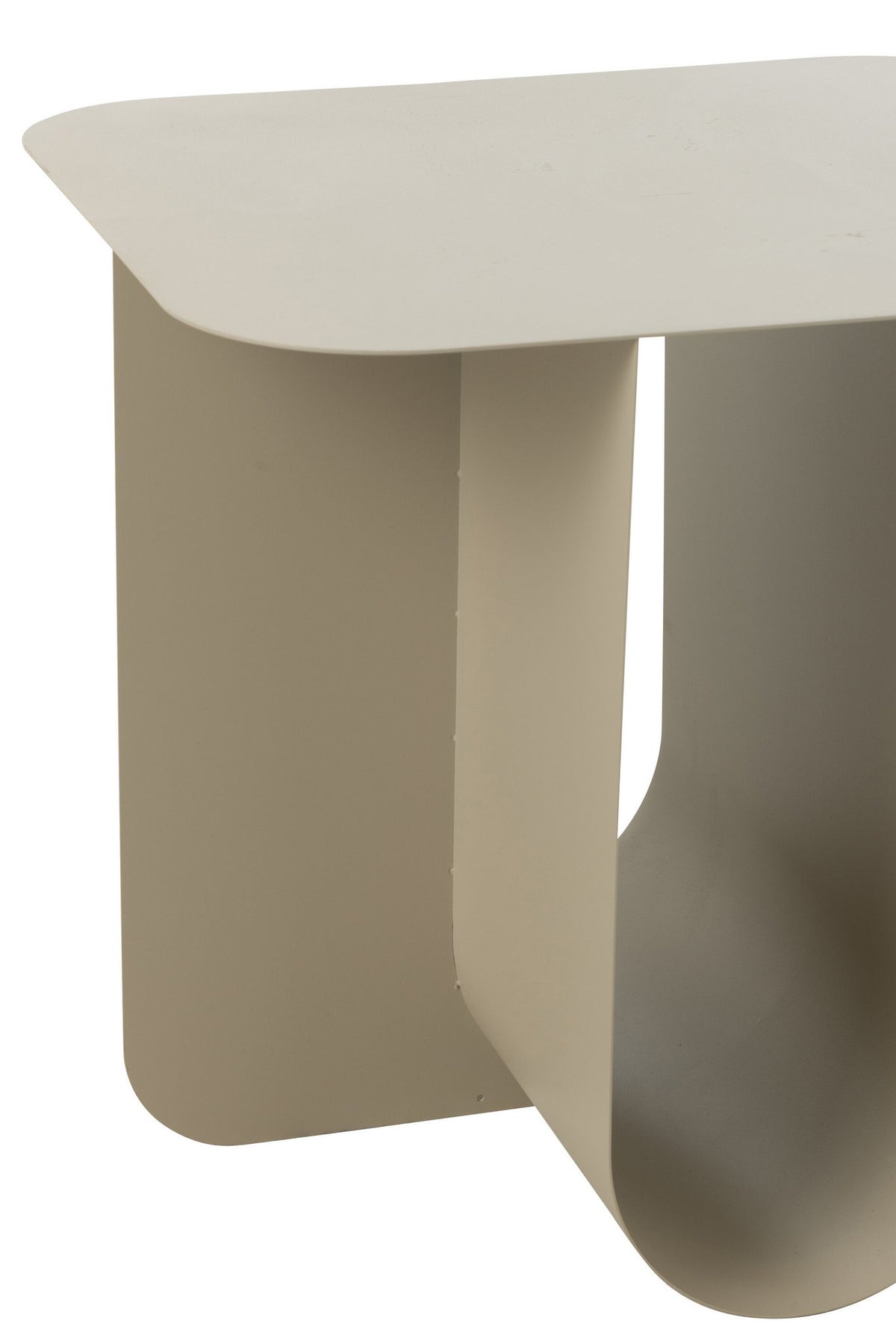 J-Line Bijzettafel Vierkant Metaal Beige