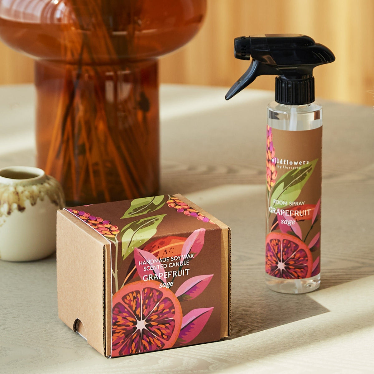 Geurkaars in glas - Grapefruit Salie