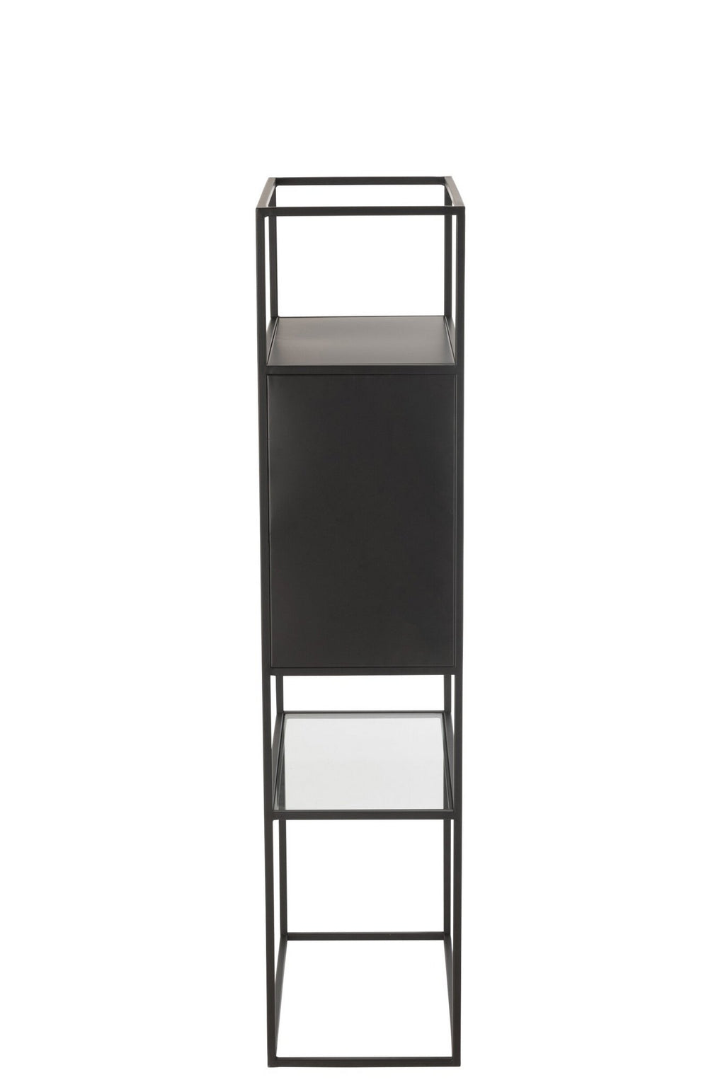J-Line rek - metaal/glas - zwart