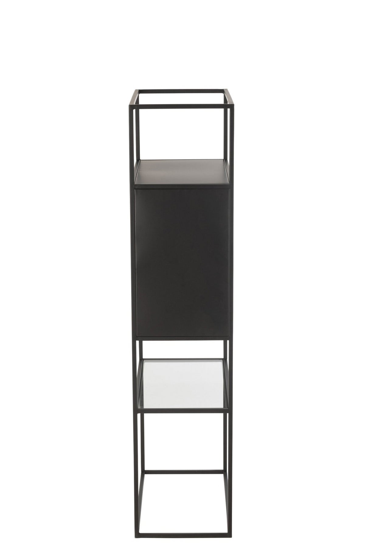 J-Line rek - metaal/glas - zwart