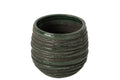 J-Line Bloempot - keramiek - petrolblauw - medium