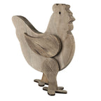 Beeld Kip 31x16x35 cm Bruin Hout