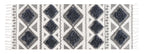 Runner-tapijt – handgeweven katoen – getuft ruitpatroon – 2x5 ft