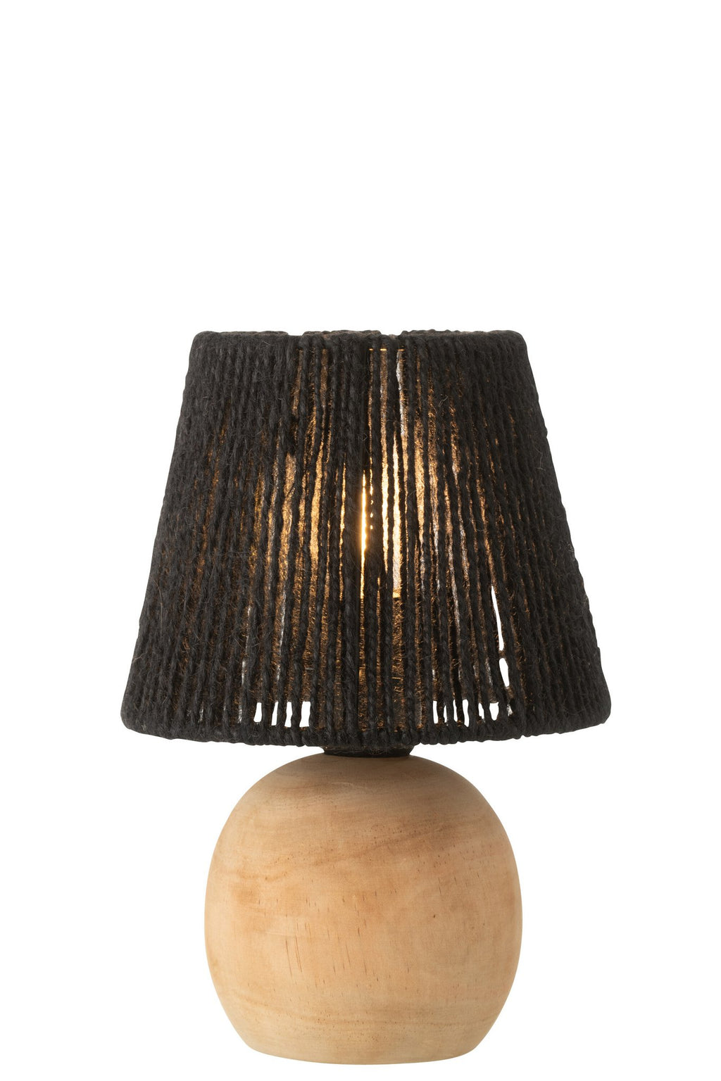 J-Line Lamp Led Hout/Metaal Zwart