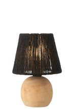 J-Line Lamp Led Hout/Metaal Zwart