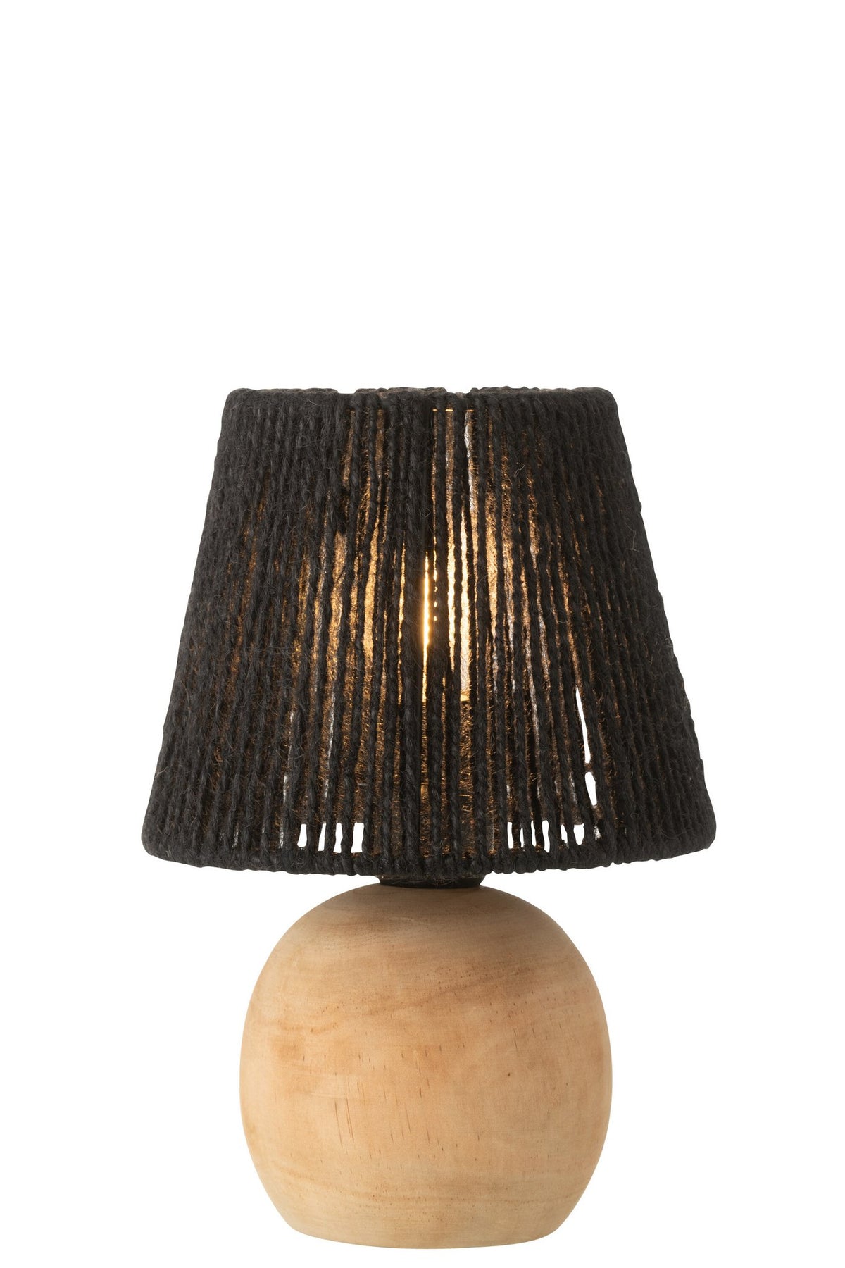 J-Line Lamp Led Hout/Metaal Zwart