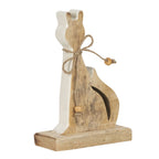 Decoratie Kat 11x3x16 cm Bruin Hout
