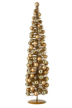 J-Line Boom met kerstballen - synthetisch - goud - large
