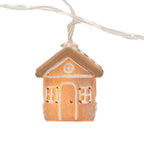 Lichtsnoer 10 Lampjes Gingerbread house LED 150 cm Bruin Kunststof