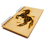 Duurzaam Houten Notitieboek – Komoni – Black Horse – Gerecycled papier