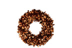 J-Line decoratie krans Sprankelend - polystyreen - bruin - medium