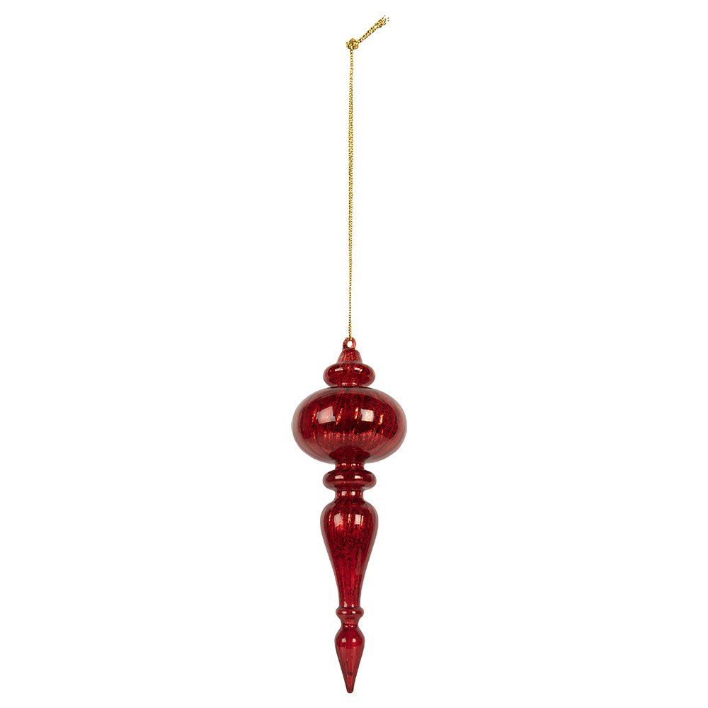 Kerstbal Ø 9x28 cm Rood Glas