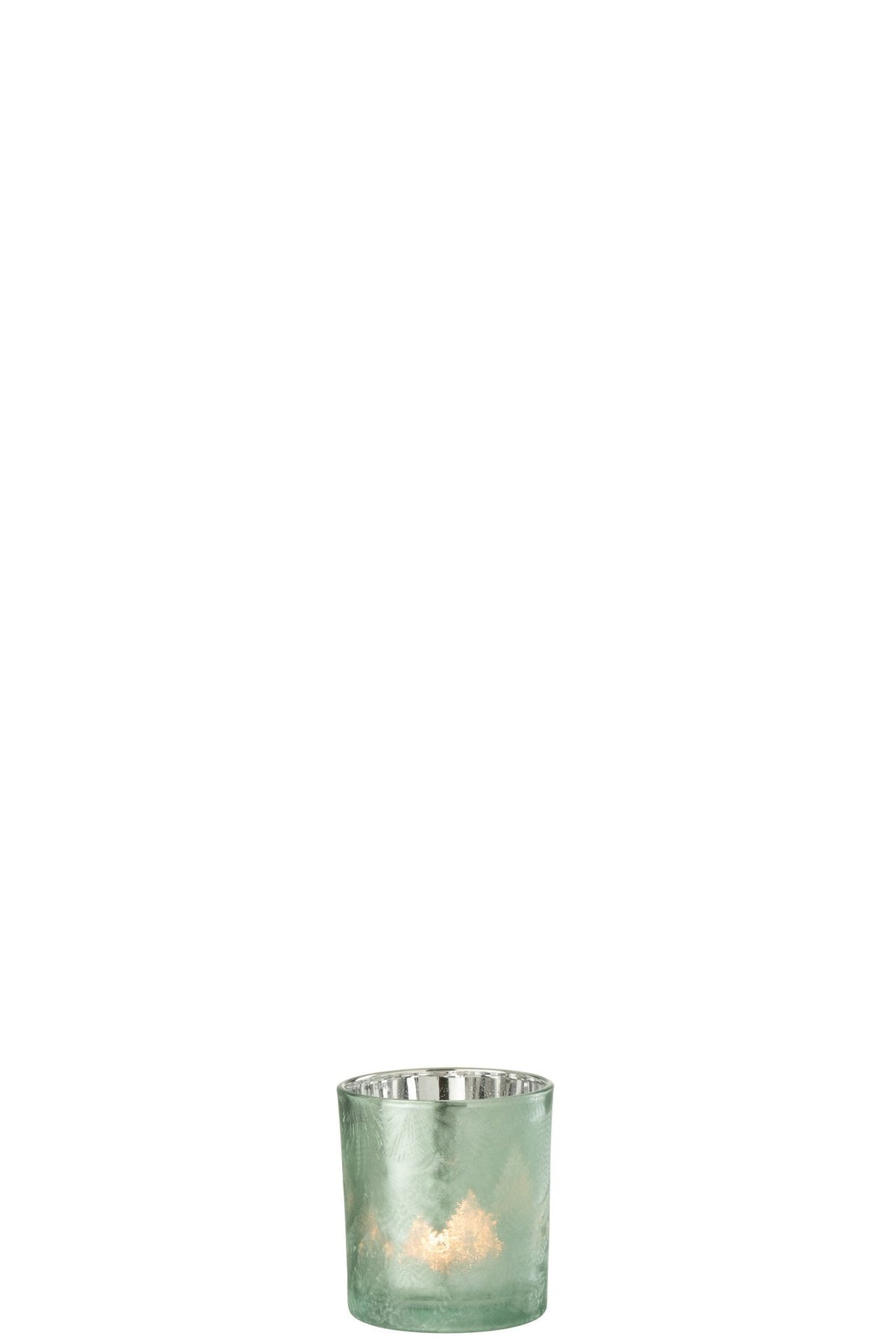 J-Line theelichthouder Boom - glas - groen/zilver