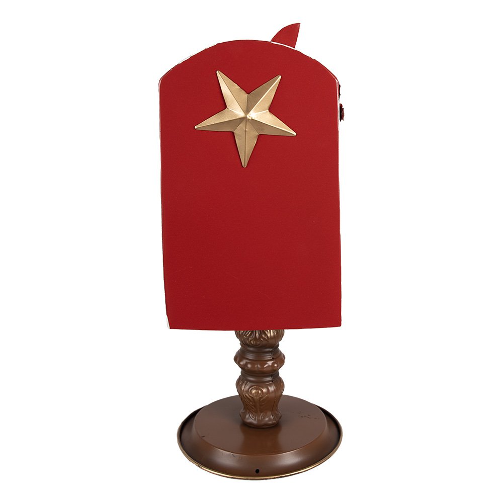 Kerstdecoratie Brievenbus 27x22x51 cm Rood Metaal