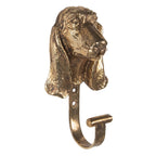 Wandhaak Hond 7x5x13 cm Goudkleurig Metaal