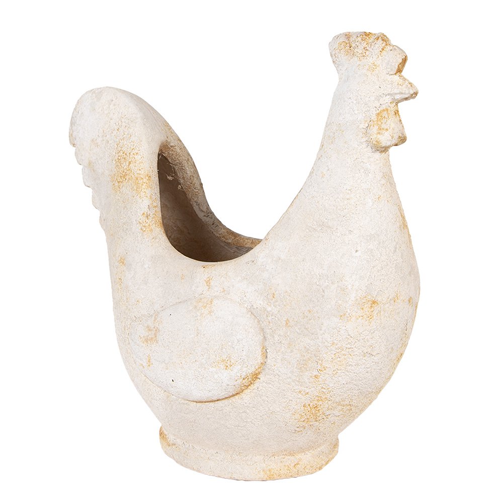 Bloempot Kip 36x18x35 cm Beige Keramisch materiaal