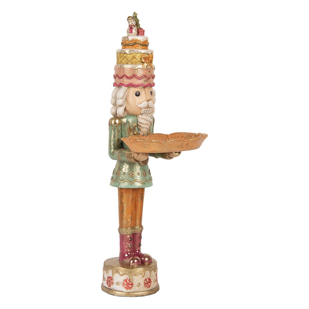 Kerstdecoratie Beeld Notenkraker 15x15x41 cm Bruin Kunststof
