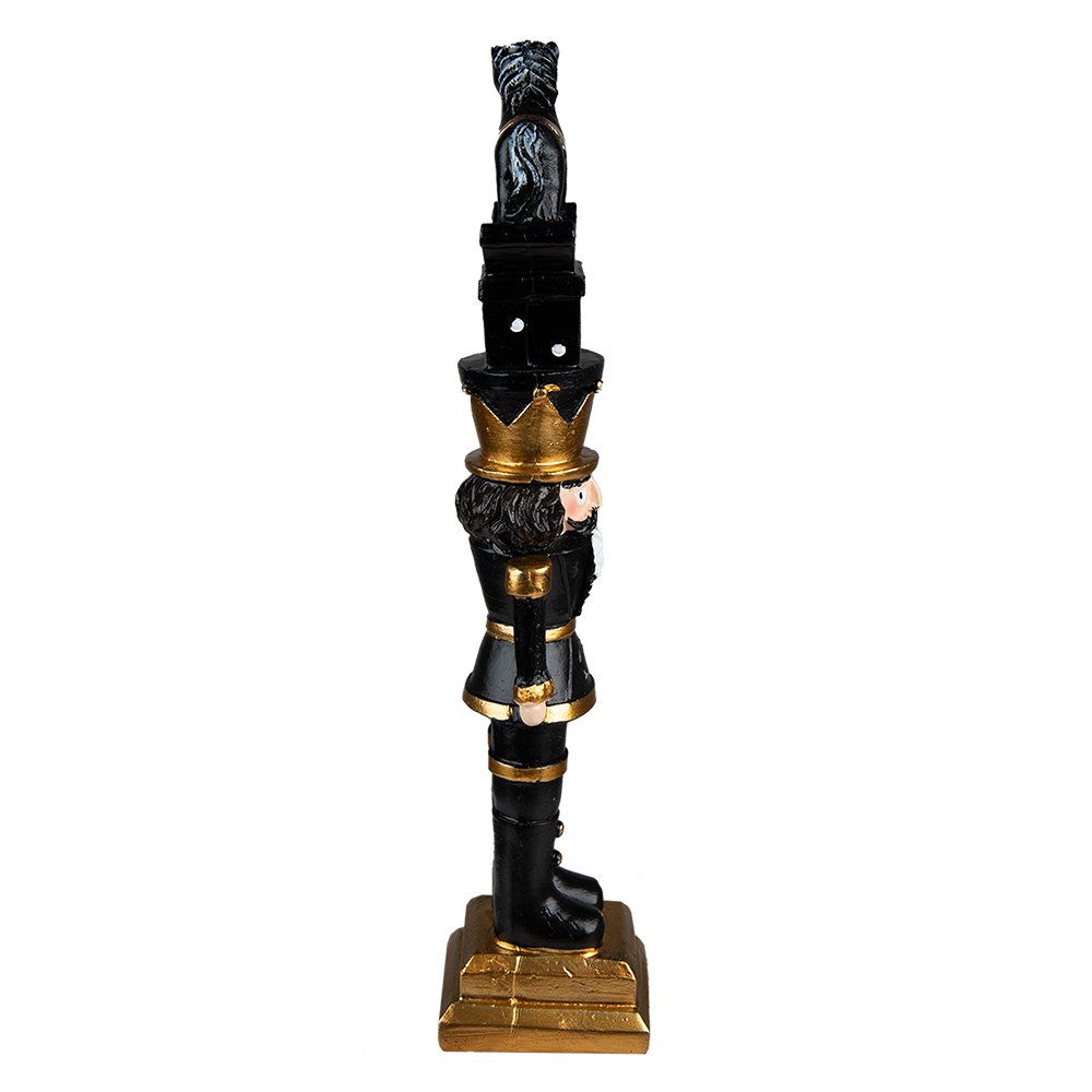 Kerstdecoratie Notenkraker 23 cm Zwart Polyresin