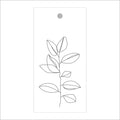 Cadeaukaartjes - tak met bladeren - blanco - 20 stuks