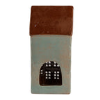 Waxinelichthouder Huis 15x11x30 cm Grijs Bruin Keramiek Theelichthouder