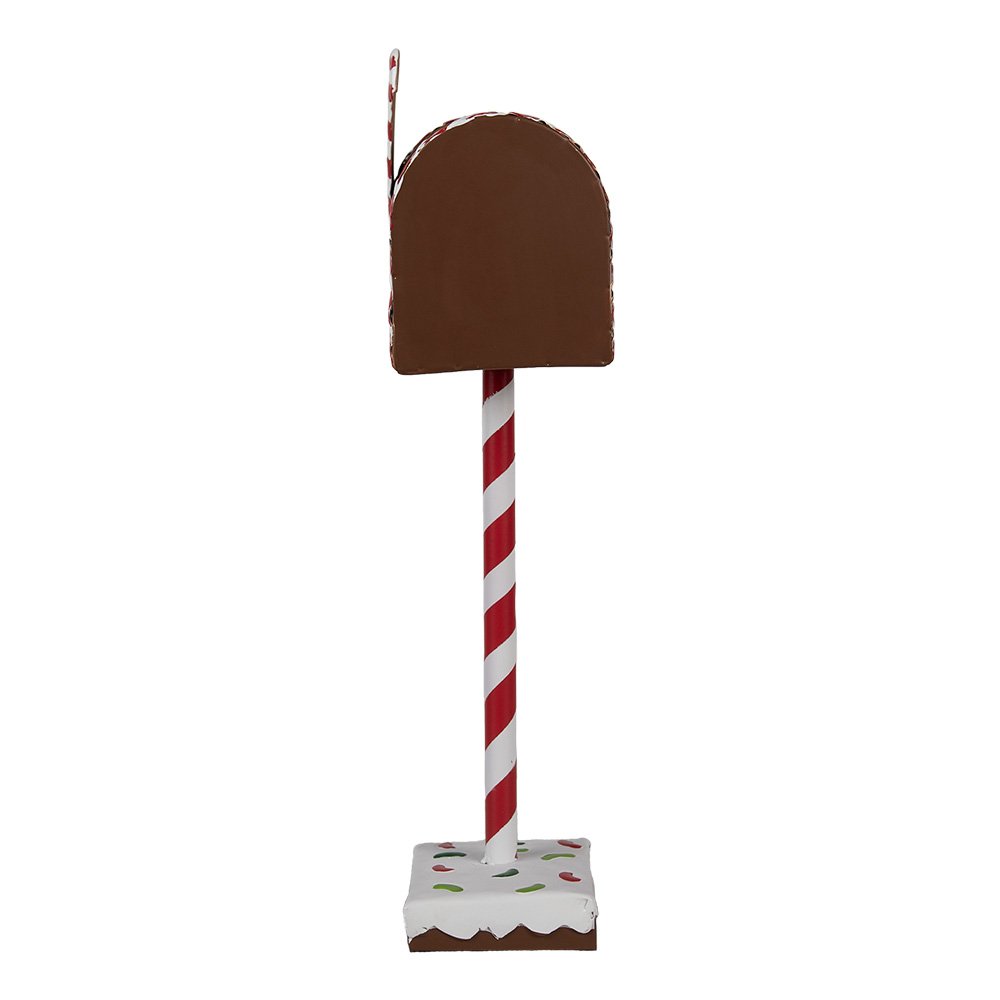 Kerstdecoratie Brievenbus 14x8x37 cm Bruin Metaal