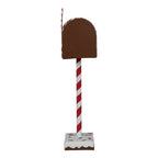 Kerstdecoratie Brievenbus 14x8x37 cm Bruin Metaal