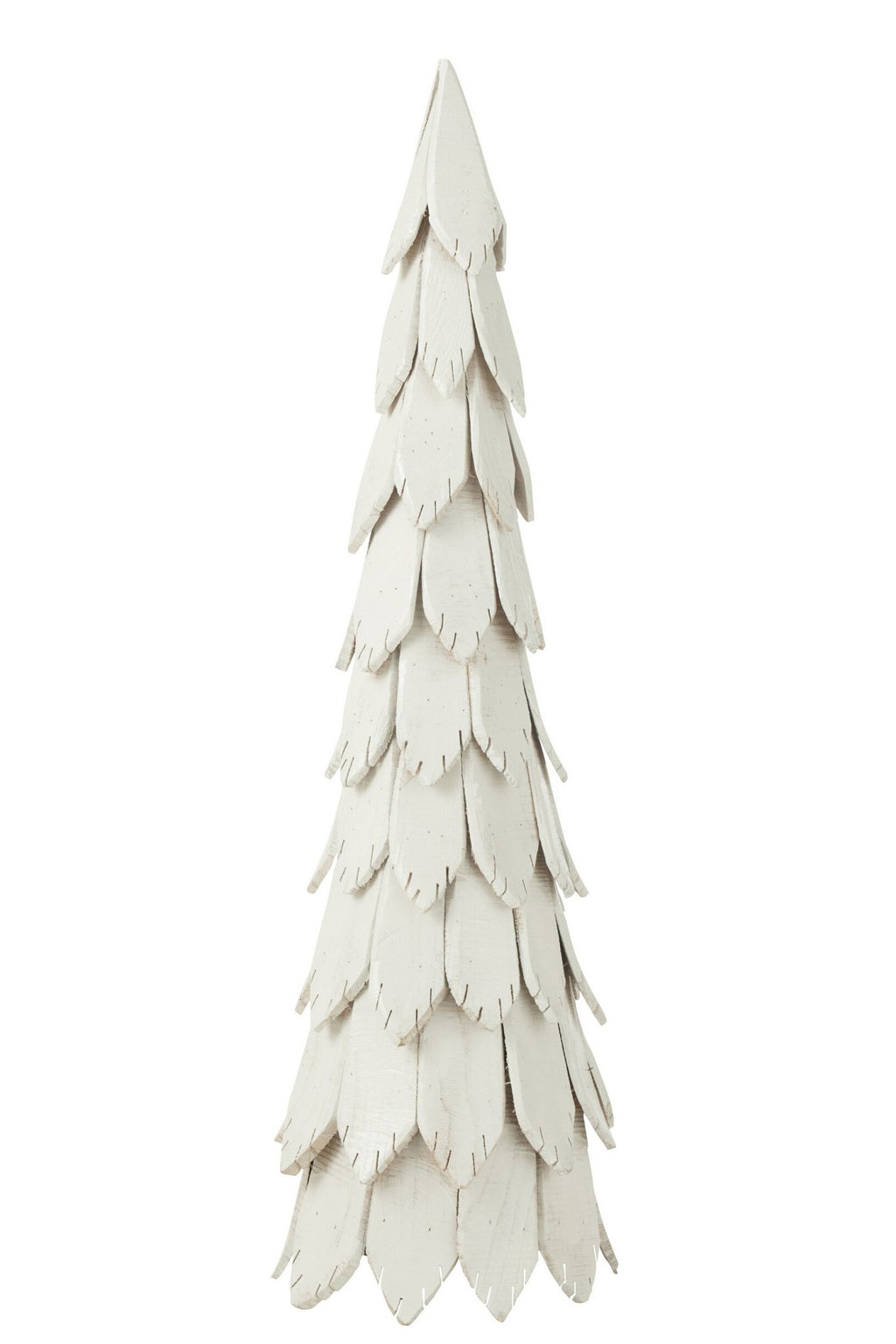 J-Line decoratie Kerstboom Stukken - hout - wit - large