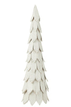 J-Line decoratie Kerstboom Stukken - hout - wit - large