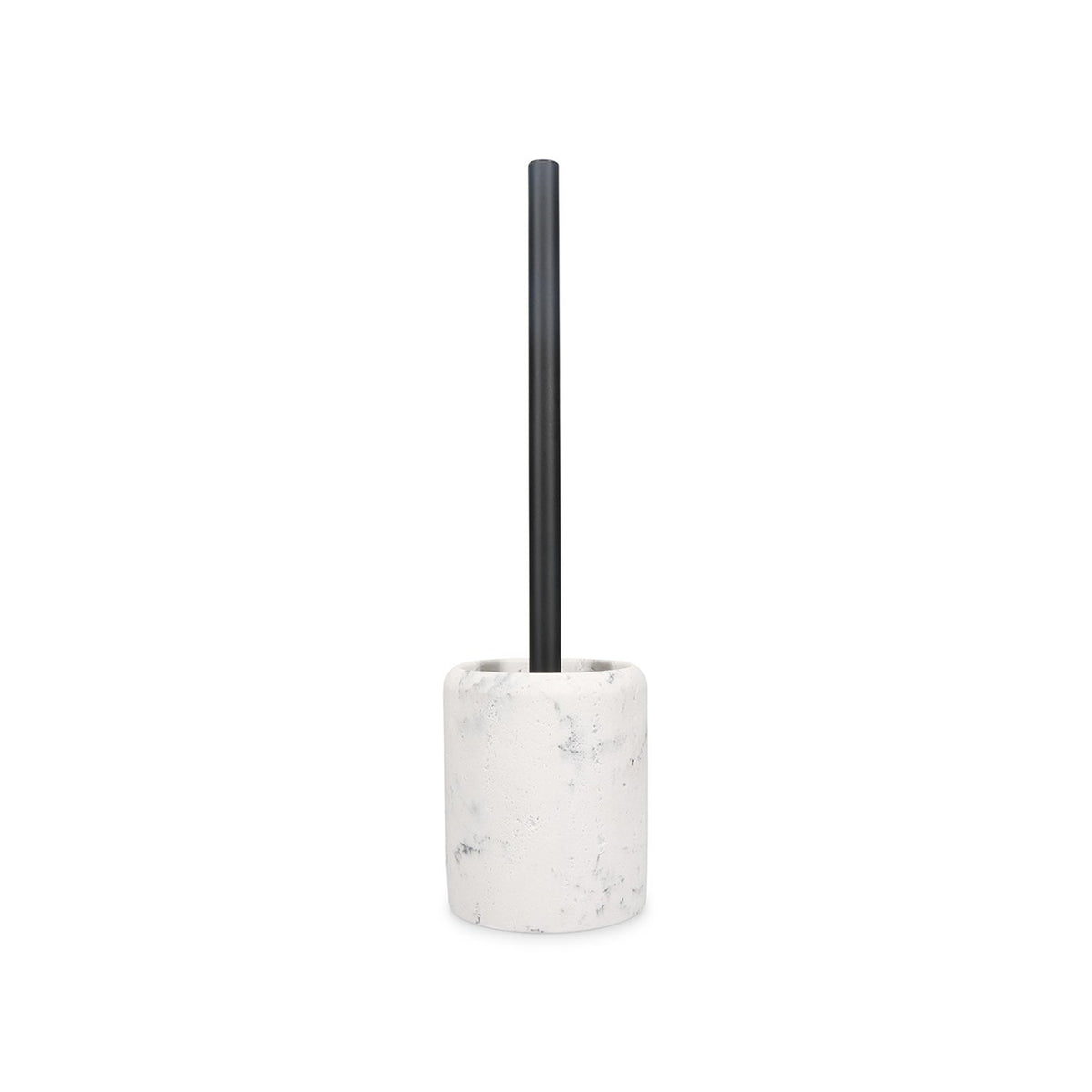 Toiletborstel 9,5xH37cm met standaard marmer wit Suds