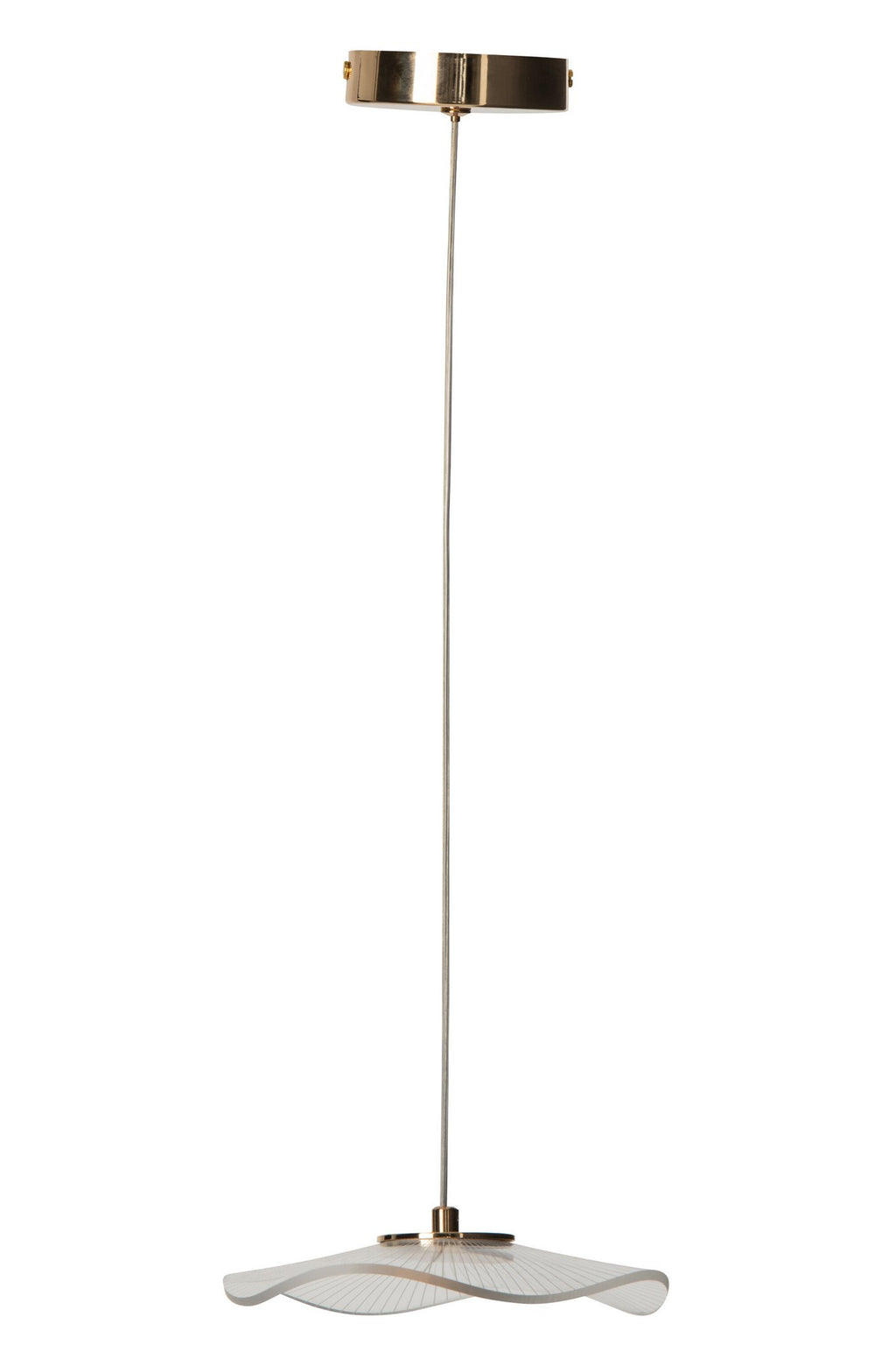 J-Line plafondlamp bloem - acryl - goud - small