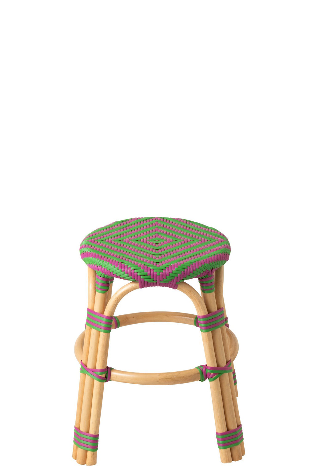 J-Line kruk Geo - riet - roze/groen