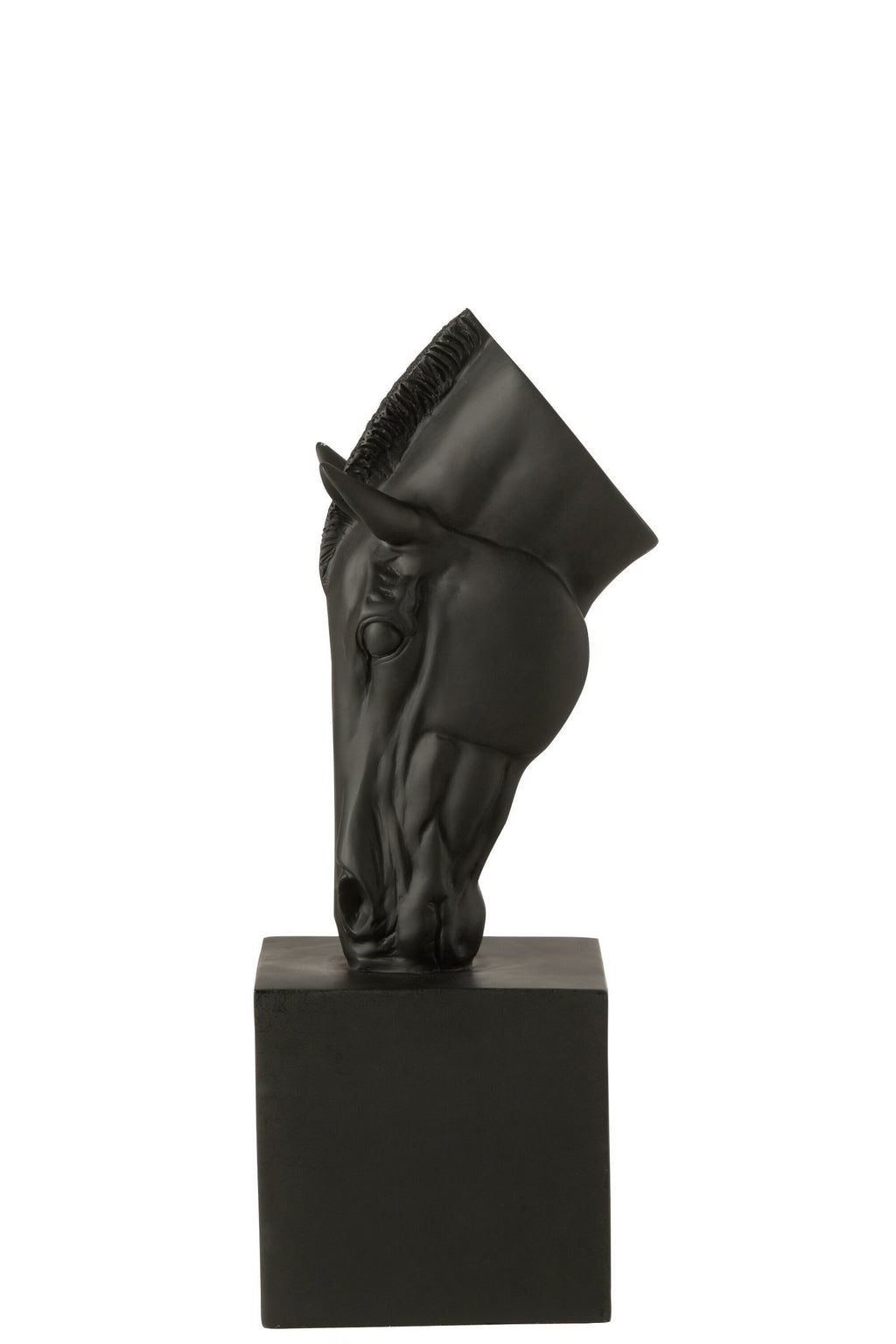 J-Line decoratie Paard Op Voet - polyresin - zwart - S