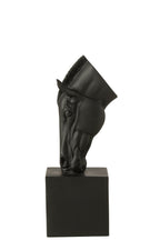 J-Line decoratie Paard Op Voet - polyresin - zwart - S