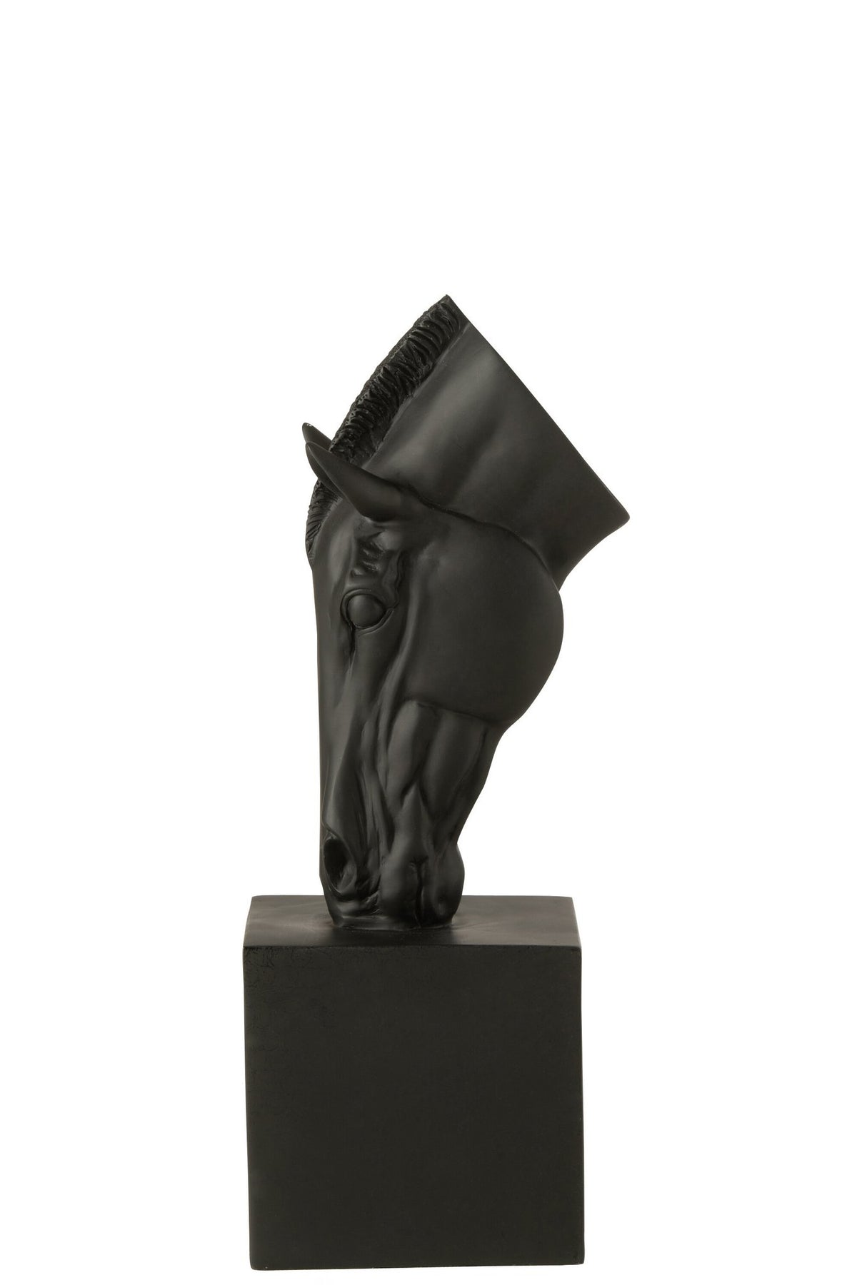 J-Line decoratie Paard Op Voet - polyresin - zwart - S