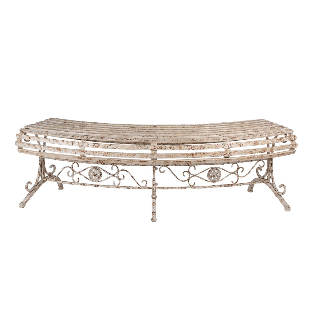 Tuinbank 157x55x48 cm Beige Metaal