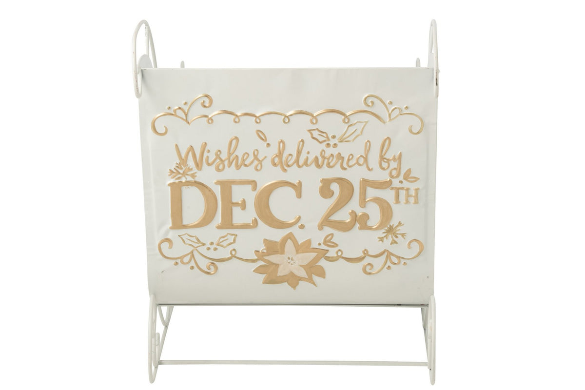 J-Line Slee - metaal - wit/goud