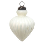 Kerstbal Ø 8 cm Wit Glas Kerstdecoratie
