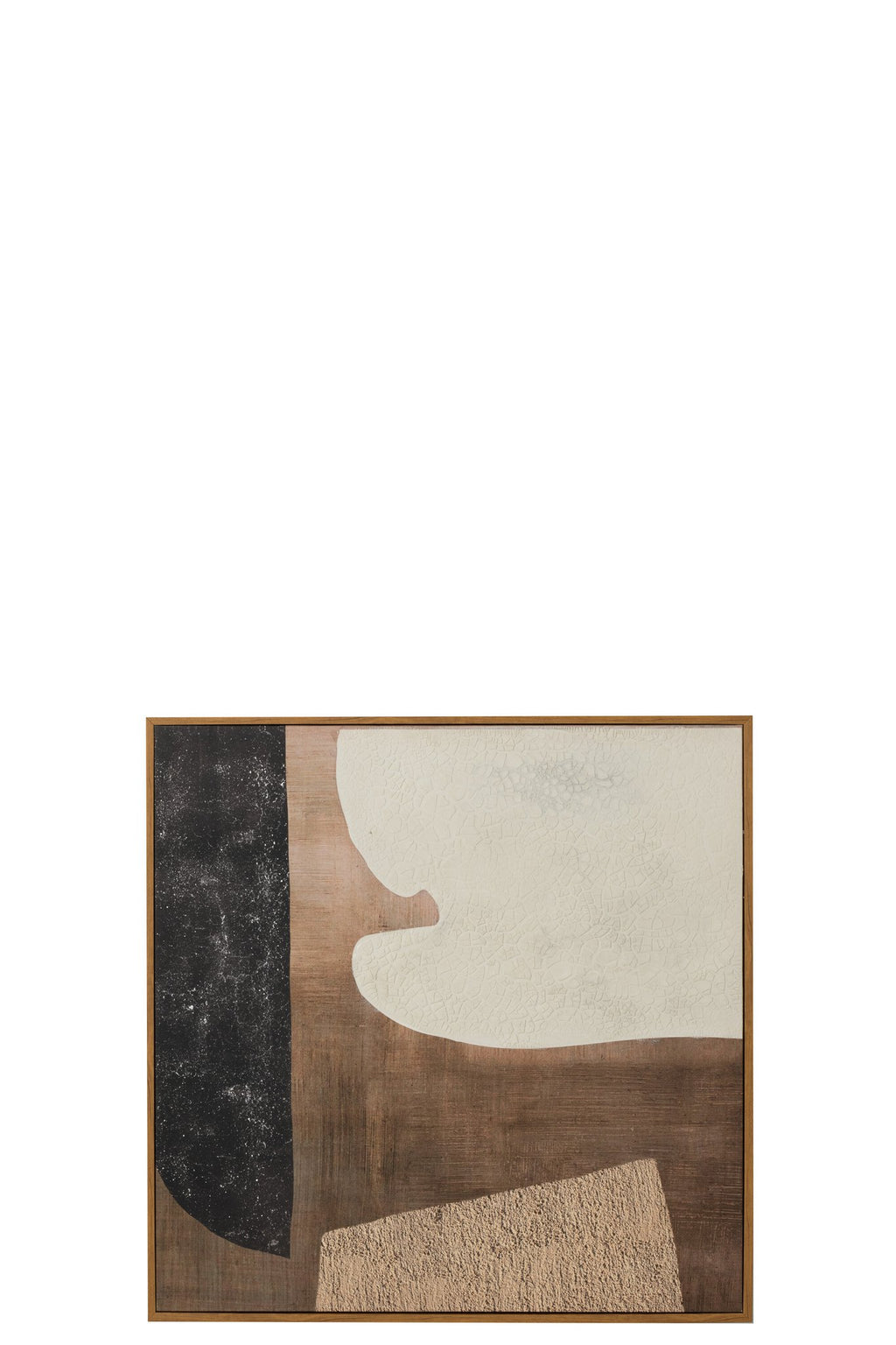 J-Line Kader Vlekken Canvas/Hout Mix