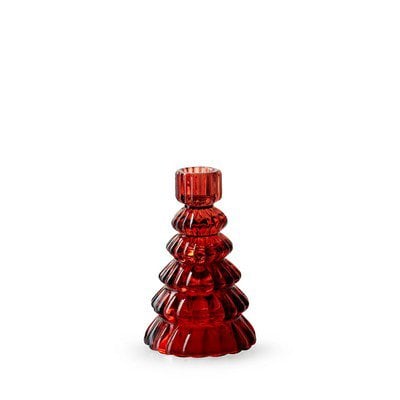 Kandelaar 'jet' rood h13 d8 cm