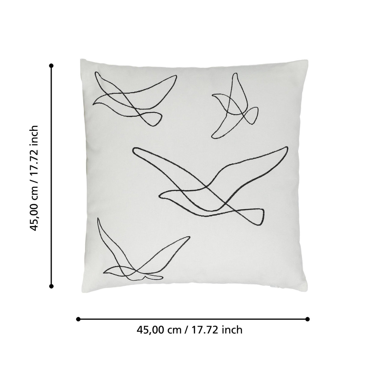 Kussen Chevery Wit 45x45 cm