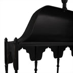 Wandrek 102x25x157 cm Zwart Metaal