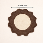 Bruin polyester gevlochten placemat – elegante eetmat