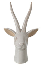 J-Line decoratie Hert Hoofd - porselein - ecru - large