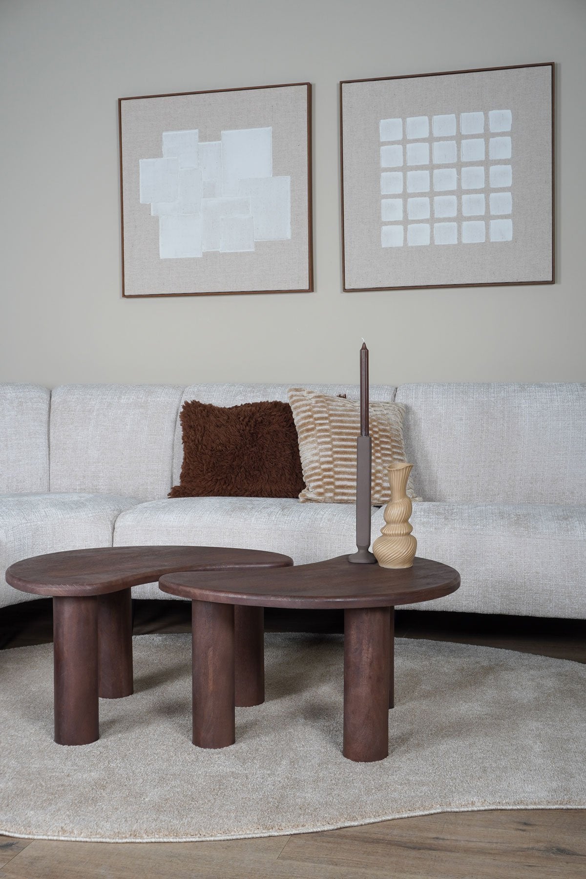 Vloerkleed Rich Beige - Organisch 200 x 280 cm