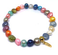 Kleurrijke zoetwaterparel armbanden Galaxy